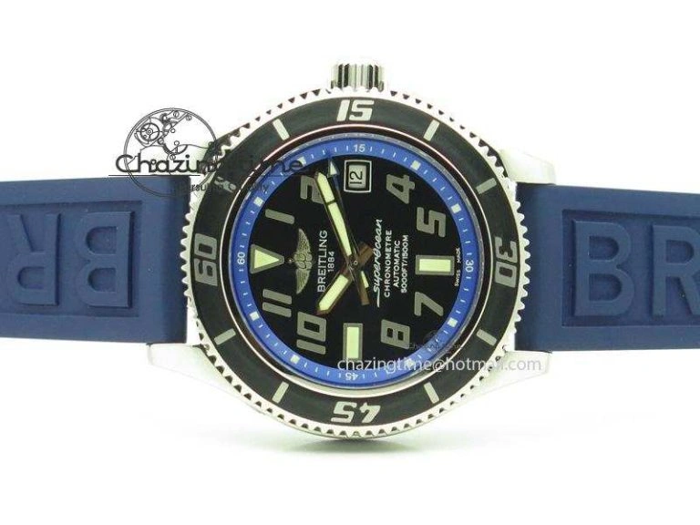 SuperOcean Abyss 42mm Blue Inner Bezel On Blue Rubber Strap A2824