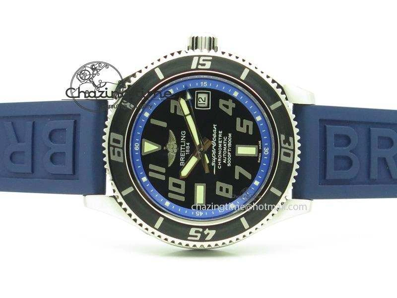 SuperOcean Abyss 42mm Blue Inner Bezel On Blue Rubber Strap A2824