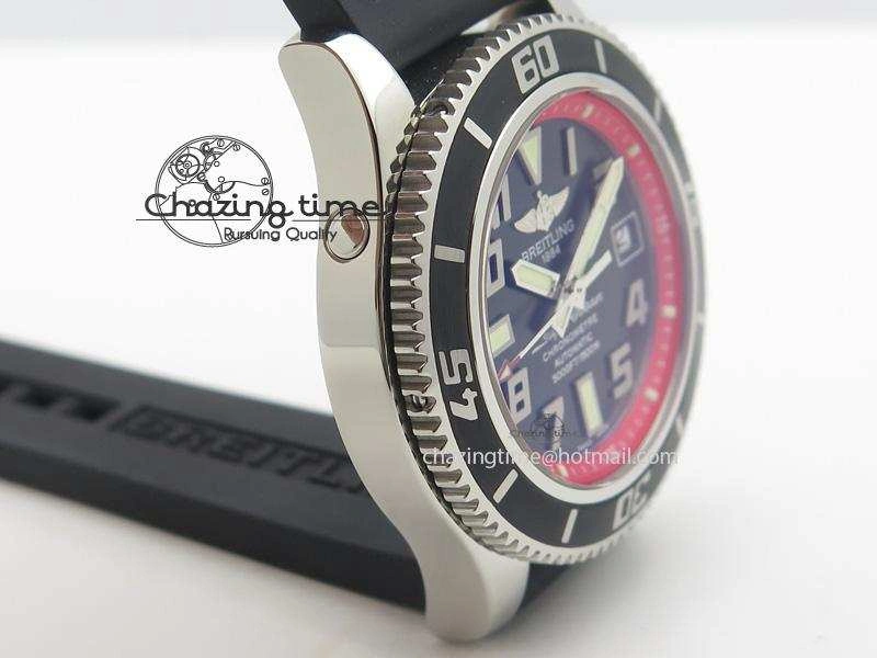 SuperOcean Abyss 42mm Red Inner Bezel On Black Rubber Strap A2824