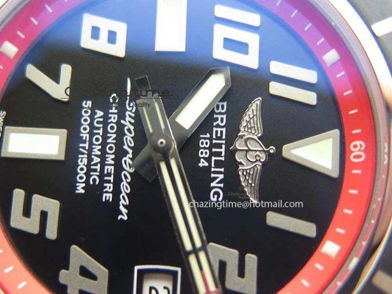 SuperOcean Abyss 42mm Red Inner Bezel On Black Rubber Strap A2824