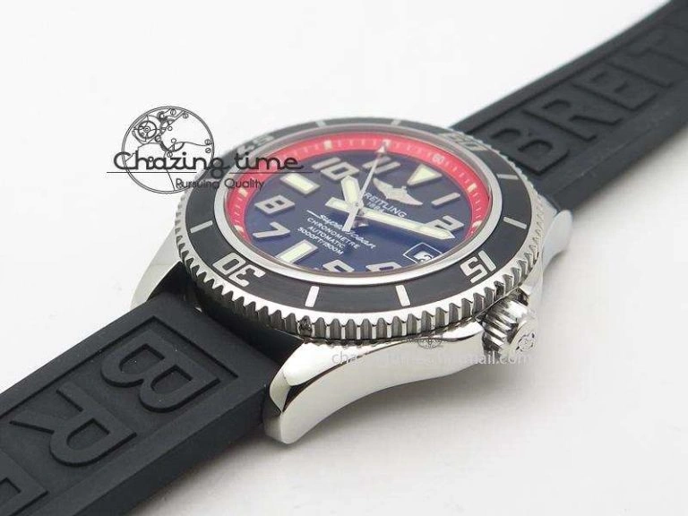 SuperOcean Abyss 42mm Red Inner Bezel On Black Rubber Strap A2824