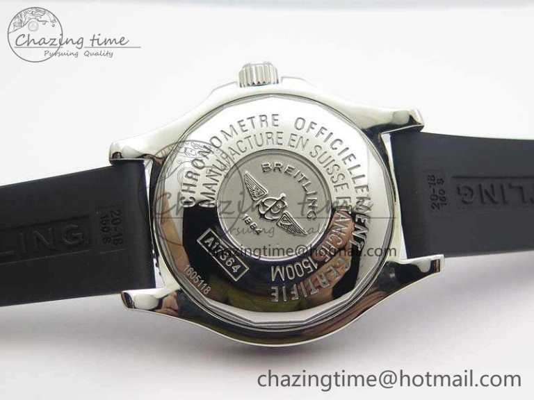 SuperOcean Abyss A17364 42mm 3AF 1:1 Best Edition Black Red Dial On Rubber Strap A2824