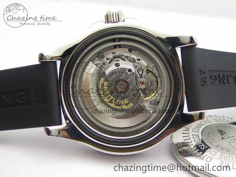 SuperOcean Abyss A17364 42mm 3AF 1:1 Best Edition Black Red Dial On Rubber Strap A2824