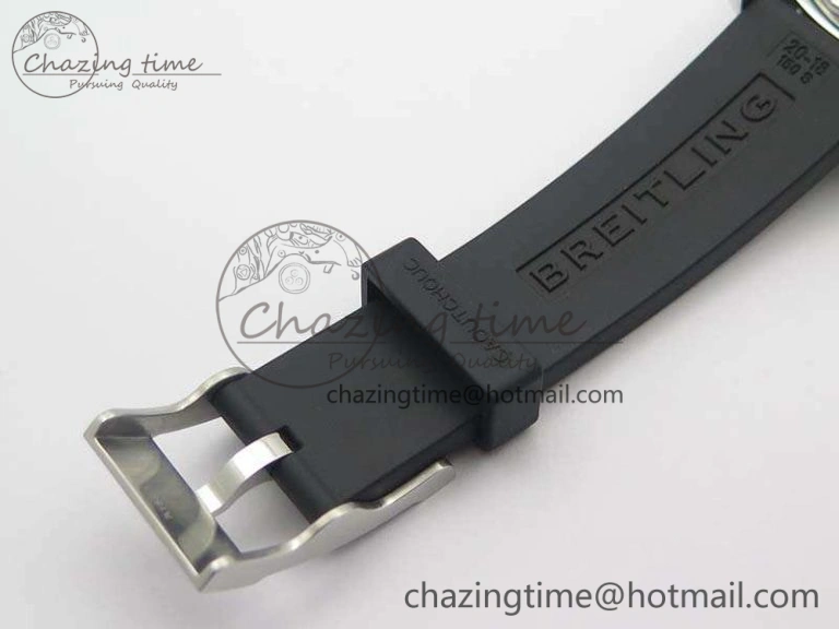 SuperOcean Abyss A17364 42mm 3AF 1:1 Best Edition Black White Dial On Rubber Strap A2824