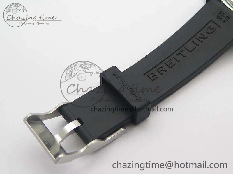 SuperOcean Abyss A17364 42mm 3AF 1:1 Best Edition Black White Dial On Rubber Strap A2824