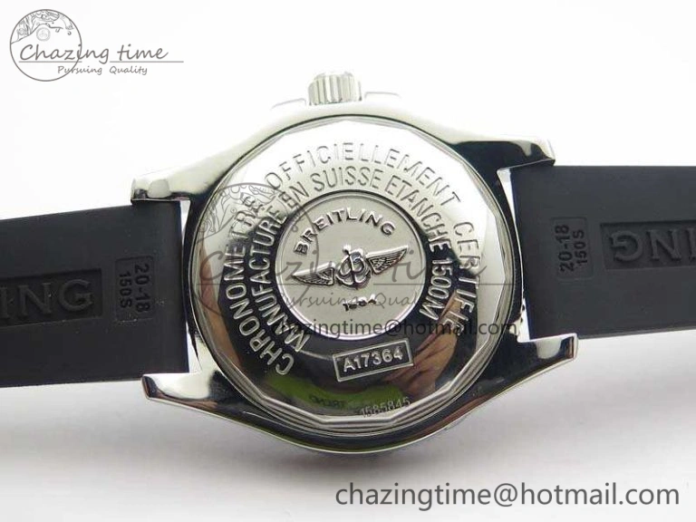 SuperOcean Abyss A17364 42mm ZF 1:1 Best Edition Black Yellow Dial On Rubber Strap A2824