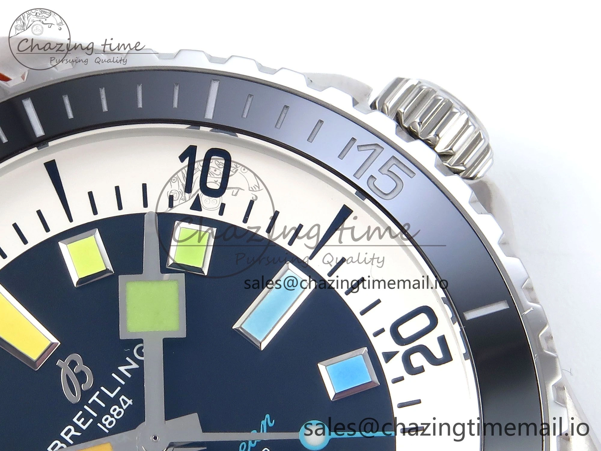 SuperOcean Automatic 42 SS TF 1:1 Best Edition Black Dial on Orange Rubber Strap A2824