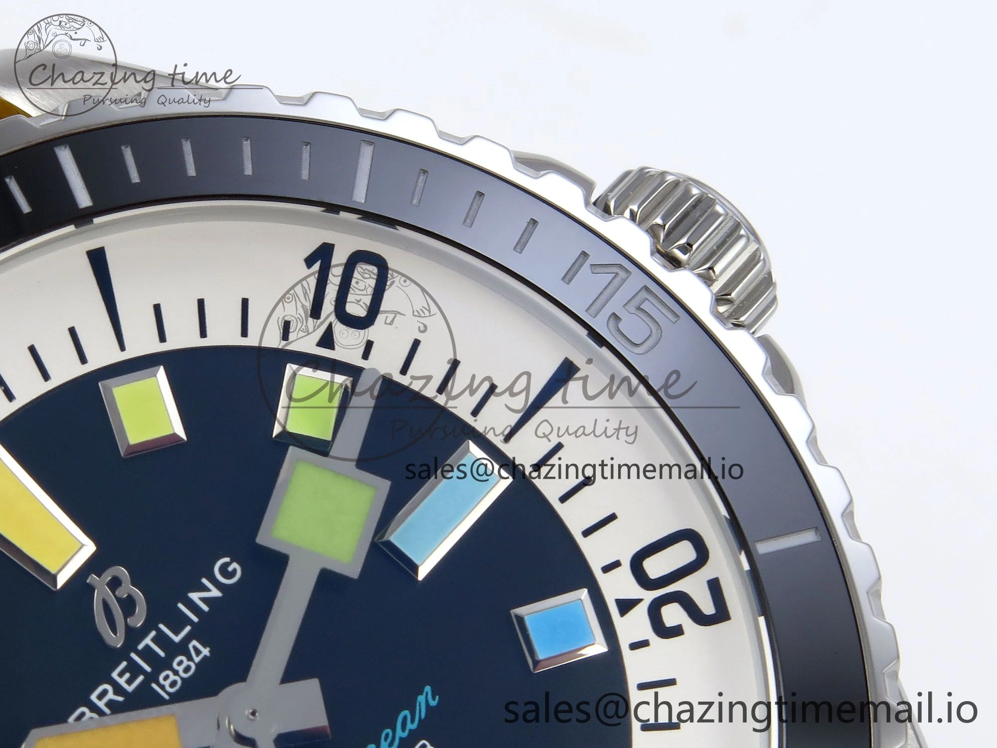 SuperOcean Automatic 42 SS TF 1:1 Best Edition Black Dial on Yellow Rubber Strap A2824