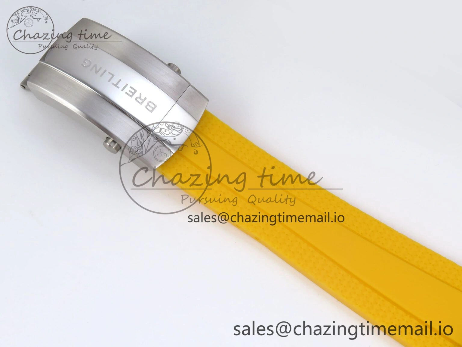SuperOcean Automatic 42 SS TF 1:1 Best Edition Black Dial on Yellow Rubber Strap A2824