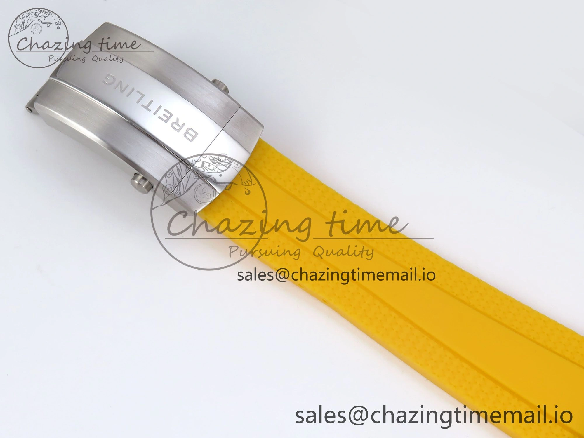 SuperOcean Automatic 42 SS TF 1:1 Best Edition Black Dial on Yellow Rubber Strap A2824