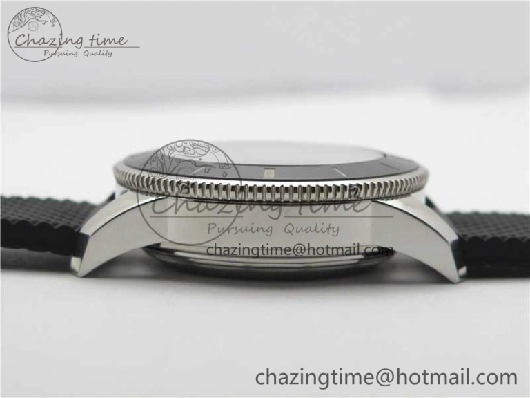 SuperOcean Black Ceramic Bezel B50 Best Edition Green Dial on Black Rubber Strap A7750