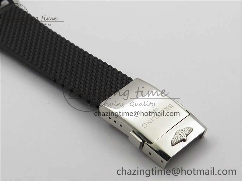 SuperOcean Black Ceramic Bezel B50 Best Edition Green Dial on Black Rubber Strap A7750