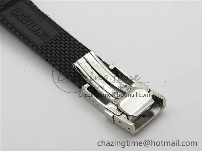 SuperOcean Black Ceramic Bezel B50 Best Edition Green Dial on Black Rubber Strap A7750