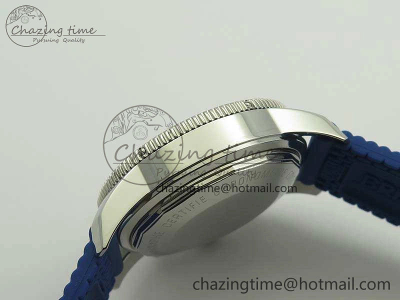 SuperOcean Heritage Ceramic Bezel SS Blue Dial On Rubber Strap A7750