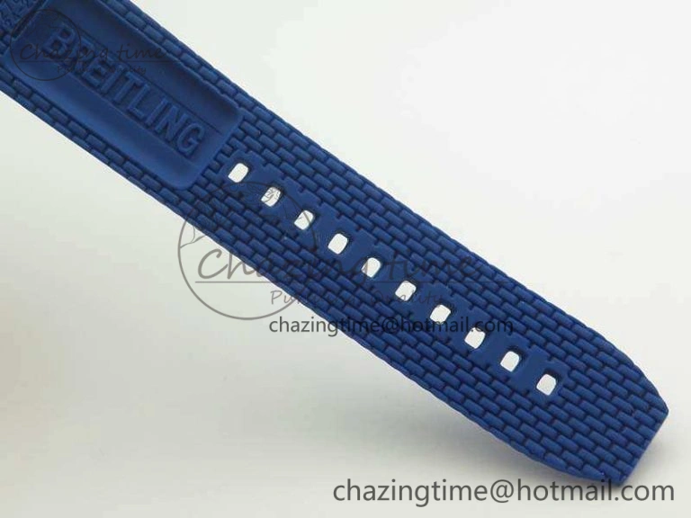 SuperOcean Heritage Ceramic Bezel SS Blue Dial On Rubber Strap A7750