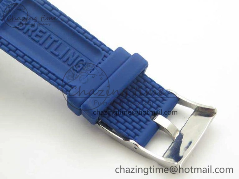 SuperOcean Heritage Ceramic Bezel SS Blue Dial On Rubber Strap A7750
