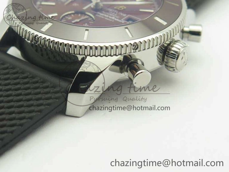 SuperOcean Heritage Ceramic Bezel SS Brown Dial On Rubber Strap A7750