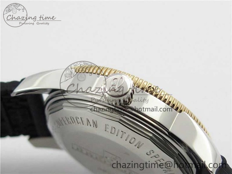 SuperOcean Heritage ii 42mm SS RG GF 1:1 Best Edition Black Dial Black Bezel on Black Rubber Strap A2824 V2