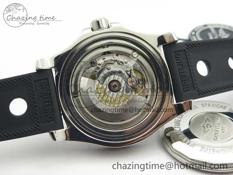 SuperOcean II A17392D7 44mm GF 1:1 Best Edition Black Dial On Rubber Strap A2824