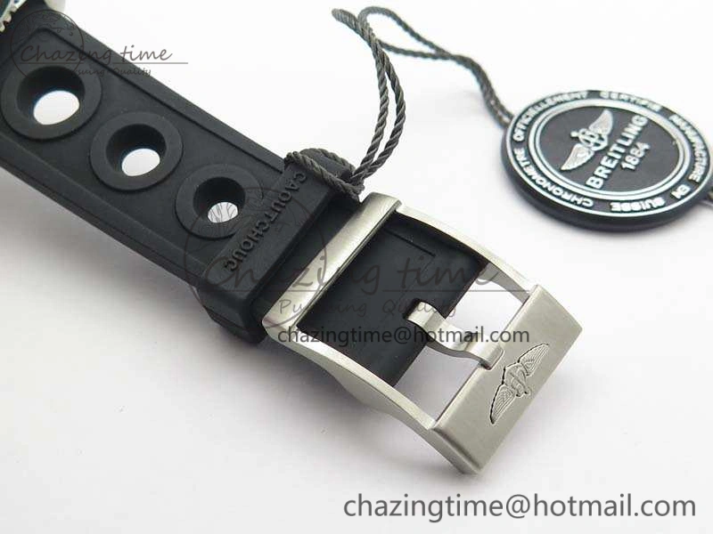 SuperOcean II A17392D7 44mm GF 1:1 Best Edition Black Dial On Rubber Strap A2824
