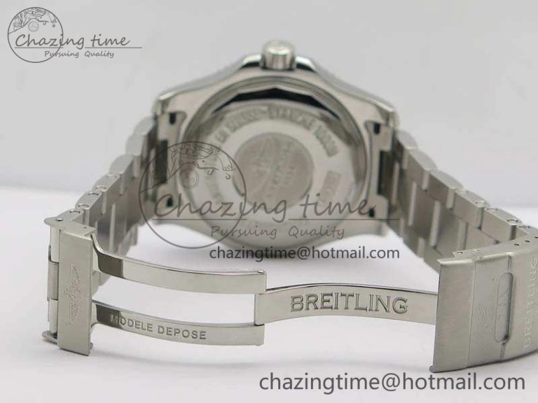 SuperOcean II A17392D7 44mm GF 1:1 Best Edition Black Dial On SS Bracelet A2824