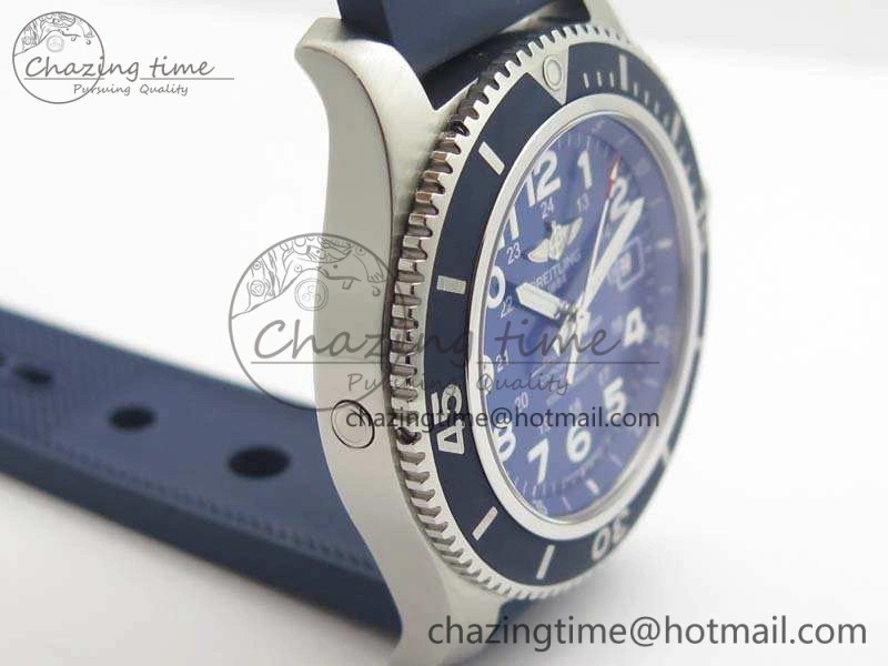 SuperOcean II A17392D7 44mm GF 1:1 Best Edition Blue Dial On Rubber Strap A2824
