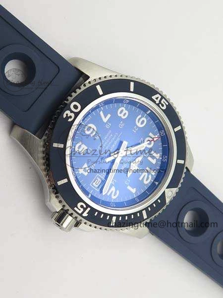 SuperOcean II A17392D7 44mm GF 1:1 Best Edition Blue Dial On Rubber Strap A2824