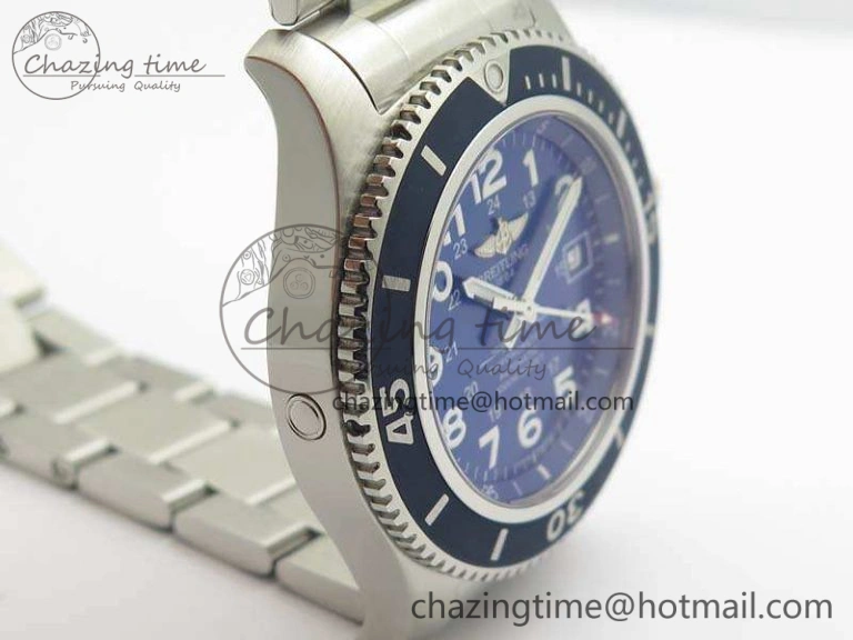SuperOcean II A17392D7 44mm GF 1:1 Best Edition Blue Dial On SS Bracelet A2824