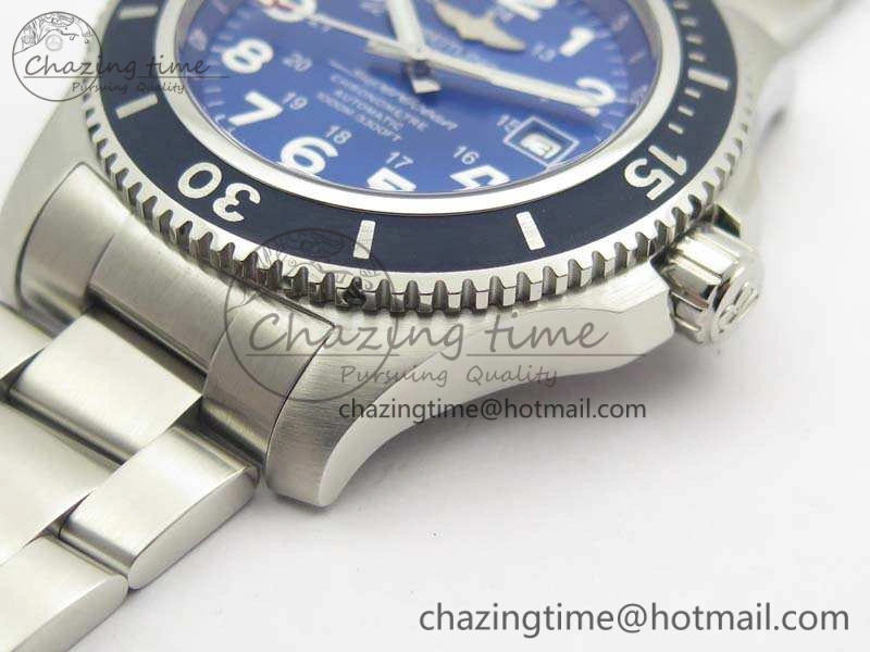 SuperOcean II A17392D7 44mm GF 1:1 Best Edition Blue Dial On SS Bracelet A2824