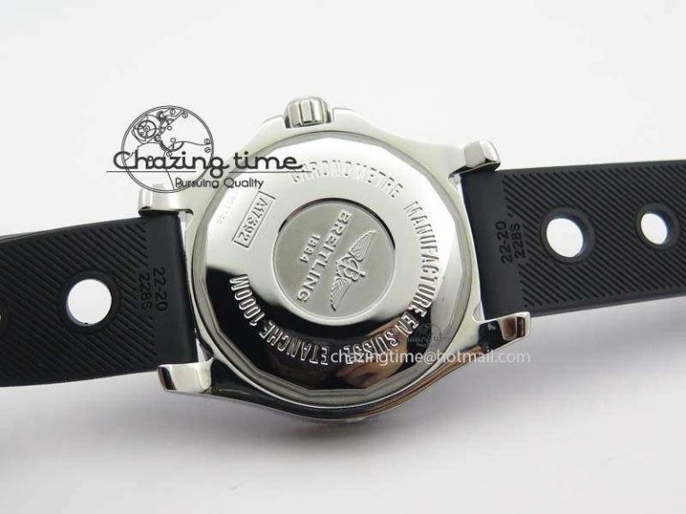 SuperOcean II A17392D7 44mm Noob 1:1 Best Edition Black Dial On Black Rubber Strap A2824