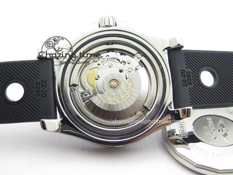 SuperOcean II A17392D7 44mm Noob 1:1 Best Edition Black Dial On Black Rubber Strap A2824