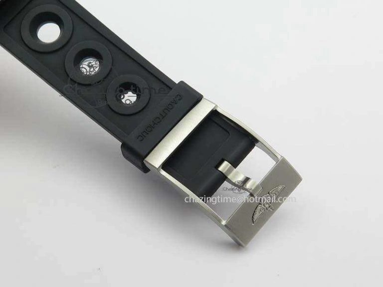 SuperOcean II A17392D7 44mm Noob 1:1 Best Edition Black Dial On Black Rubber Strap A2824