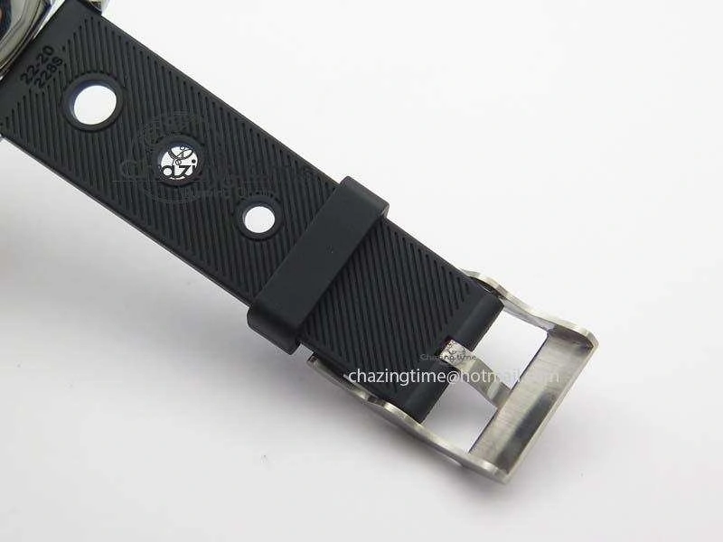 SuperOcean II A17392D7 44mm Noob 1:1 Best Edition Black Dial On Black Rubber Strap A2824