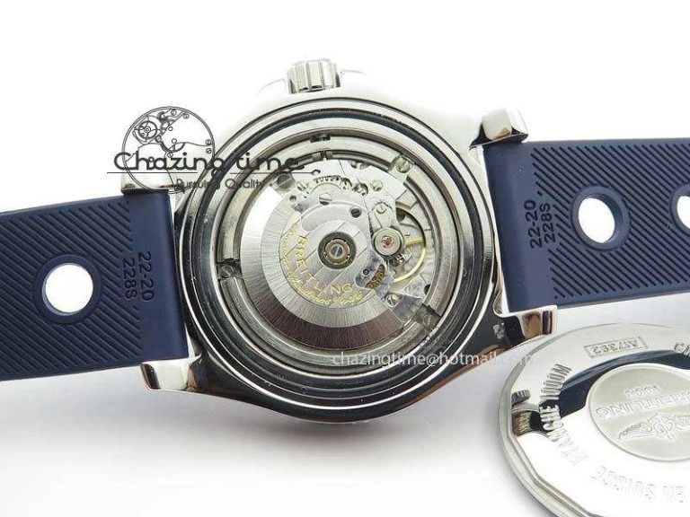SuperOcean II A17392D8 44mm Noob 1:1 Best Edition Blue Dial On Blue Rubber Strap A2824