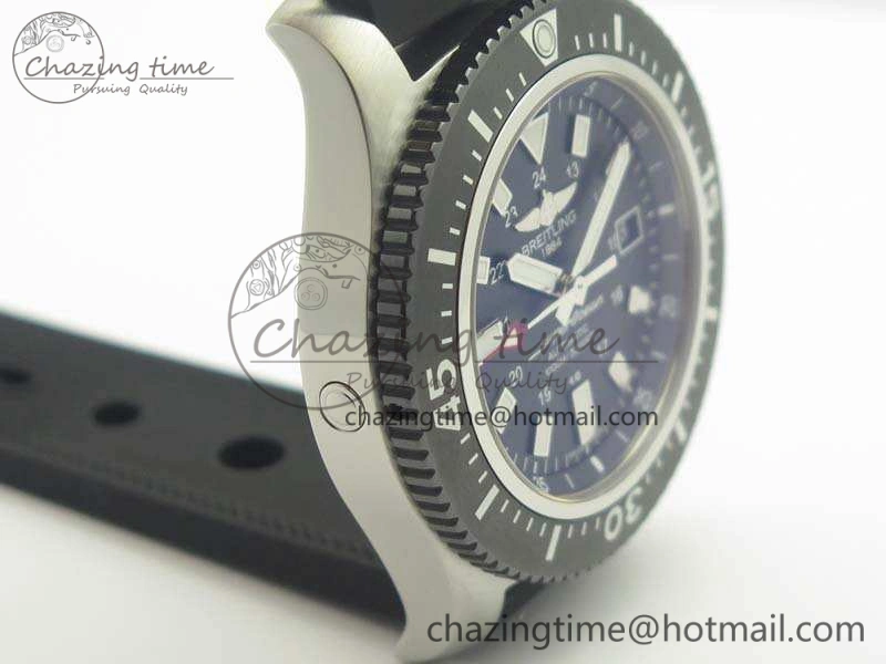 SuperOcean II Y1739316 44mm GF 1:1 Best Edition Black Dial On Rubber Strap A2824