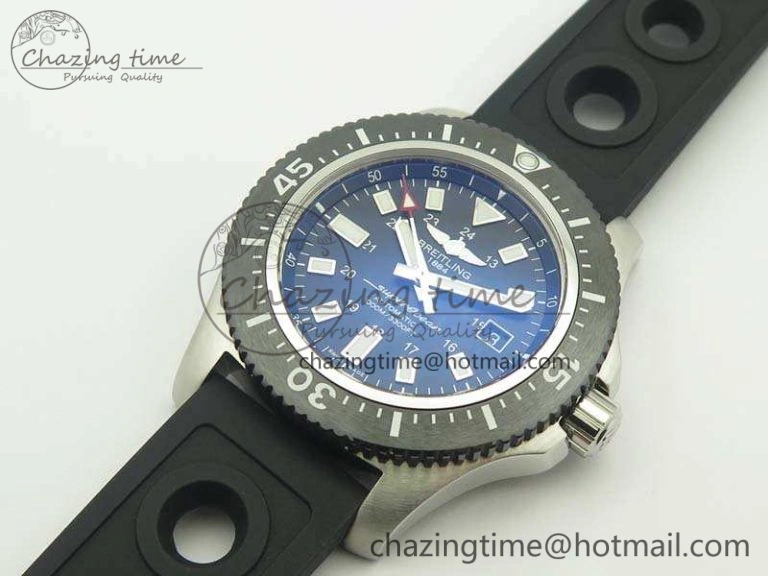 SuperOcean II Y1739316 44mm GF 1:1 Best Edition Black Dial On Rubber Strap A2824