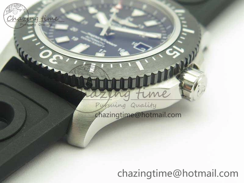 SuperOcean II Y1739316 44mm GF 1:1 Best Edition Black Dial On Rubber Strap A2824