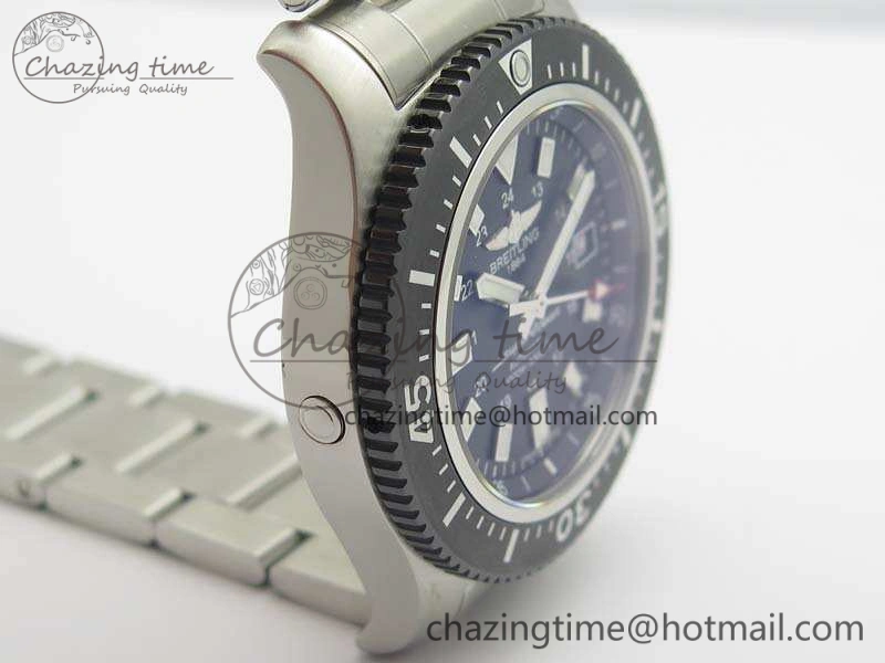 SuperOcean II Y1739316 44mm GF 1:1 Best Edition Black Dial On SS Bracelet A2824