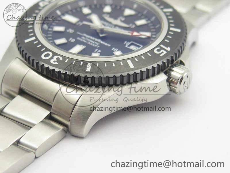 SuperOcean II Y1739316 44mm GF 1:1 Best Edition Black Dial On SS Bracelet A2824