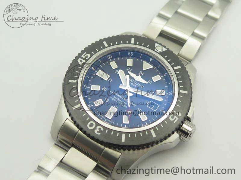 SuperOcean II Y1739316 44mm GF 1:1 Best Edition Black Dial On SS Bracelet A2824