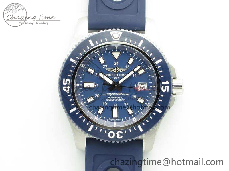 SuperOcean II Y1739316 44mm GF 1:1 Best Edition Blue Dial On Rubber Strap A2824