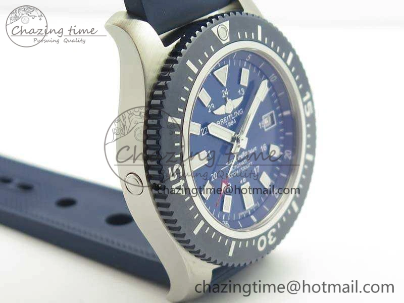 SuperOcean II Y1739316 44mm GF 1:1 Best Edition Blue Dial On Rubber Strap A2824