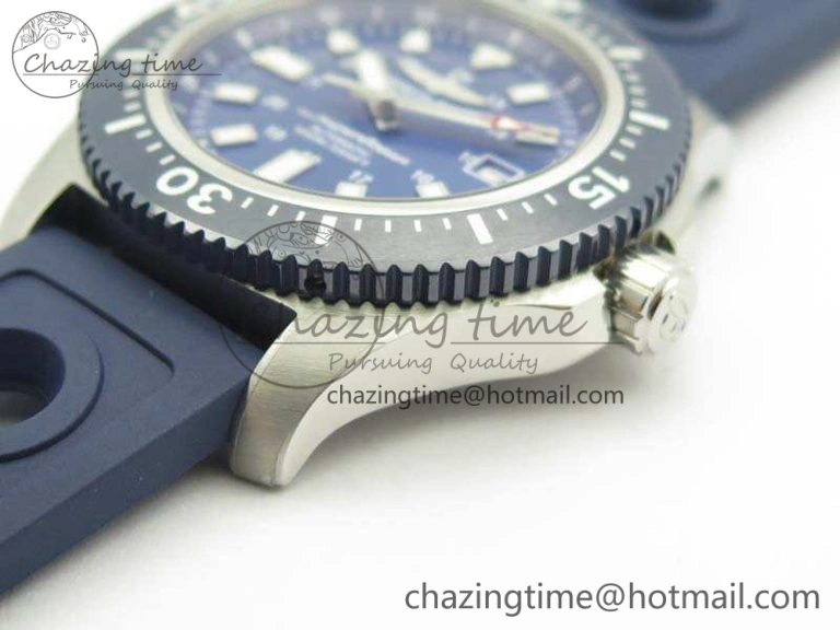 SuperOcean II Y1739316 44mm GF 1:1 Best Edition Blue Dial On Rubber Strap A2824