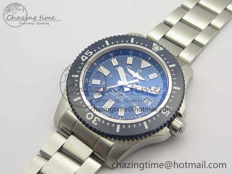 SuperOcean II Y1739316 44mm GF 1:1 Best Edition Blue Dial On SS Bracelet A2824