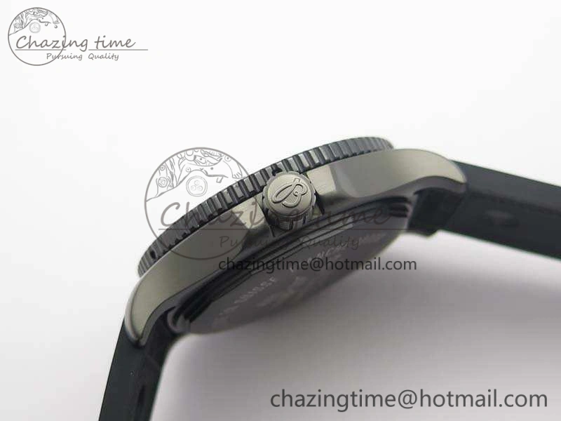 SuperOcean M17393 DLC GF 1:1 Best Edition Black Dial On Rubber Strap A2824