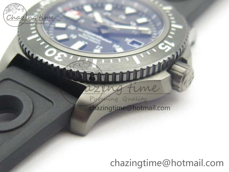 SuperOcean M17393 DLC GF 1:1 Best Edition Black Dial On Rubber Strap A2824