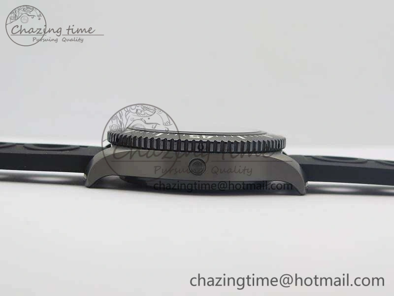 SuperOcean M17393 DLC GF 1:1 Best Edition Black Dial On Rubber Strap A2824