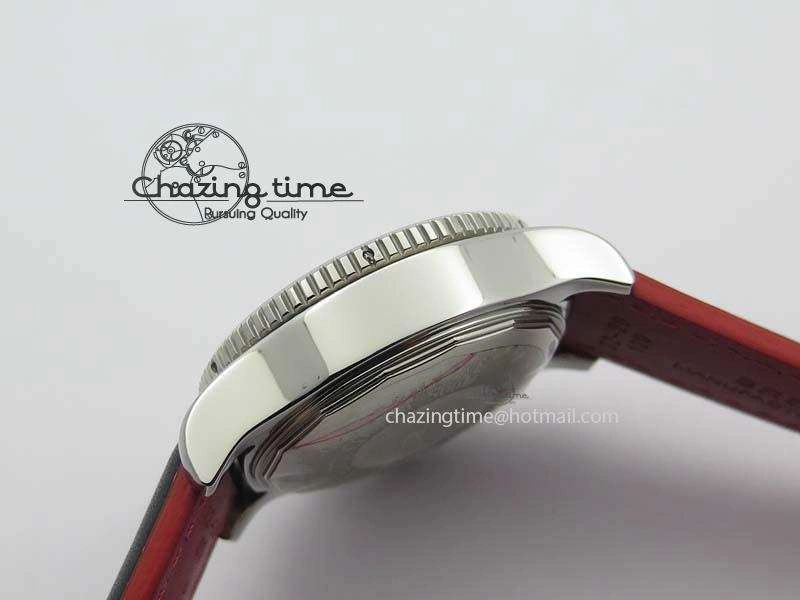 SuperOcean SteelFish SS Black Dial On Black Leather Strap A7750