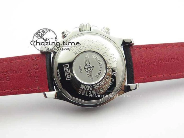 SuperOcean SteelFish SS Black Dial On Black Leather Strap A7750