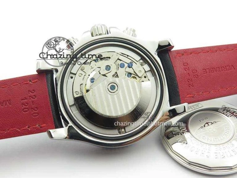 SuperOcean SteelFish SS Black Dial On Black Leather Strap A7750